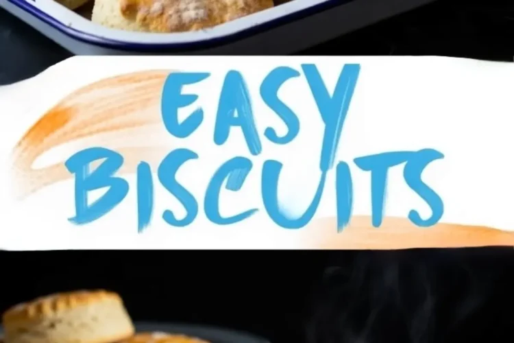 Freshly baked biscuits cooling in a vintage enamel tray, made from an easy biscuit recipe using cold butter for tender layers.