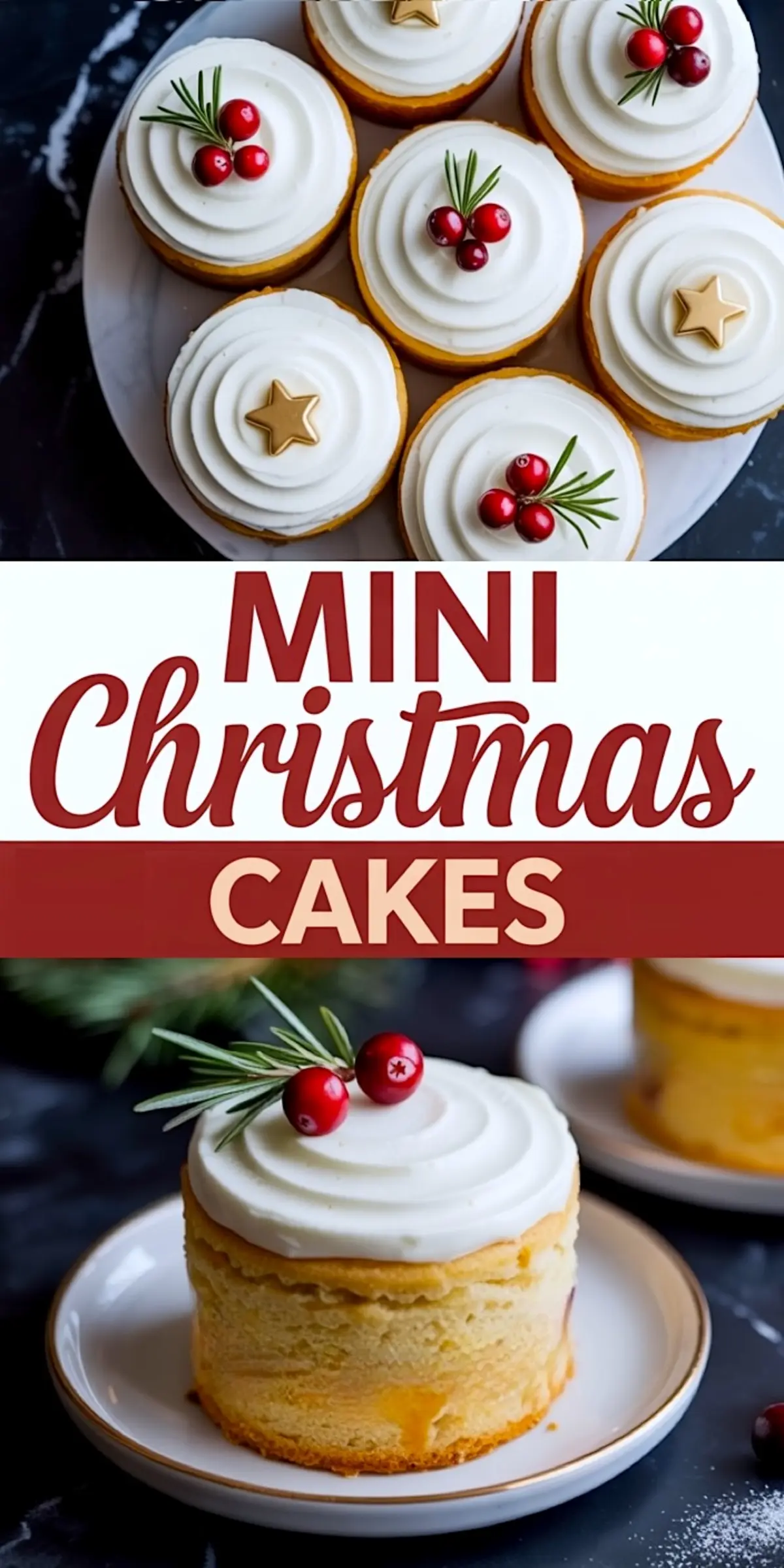 Mini Christmas Cakes Easy Small Cake Recipe For Gifting And Holidays 